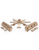 Деревянный 3D-конструктор Eco Wood Art Настольная игра Домино Мексиканский поезд