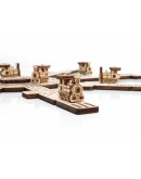 Деревянный 3D-конструктор Eco Wood Art Настольная игра Домино Мексиканский поезд