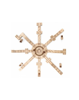 Деревянный 3D-конструктор Eco Wood Art Настольная игра Домино Мексиканский поезд