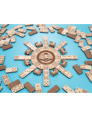 Деревянный 3D-конструктор Eco Wood Art Настольная игра Домино Мексиканский поезд