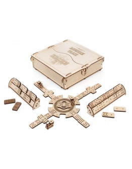 Деревянный 3D-конструктор Eco Wood Art Настольная игра Домино Мексиканский поезд