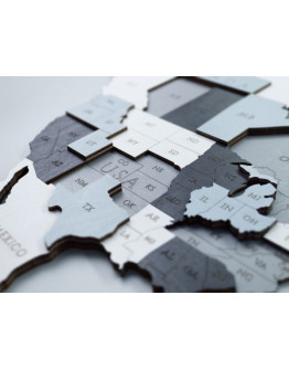 Деревянный интерьерный пазл Eco Wood Art Карта Мира S (100 × 55 см) объемная