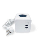 Удлинитель RocketSocket Cube Extended (4 евророзетки 16A, 3 USB, с блоком 5В/3.0А, кабель 1,5м) Удлинитель RocketSocket Cube Extended (4 евророзетки 16A, 3 USB, с блоком 5В/3.0А, кабель 1,5м)