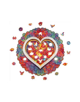 Деревянный пазл Unidragon Мандала Осознанной Любви (33 x 33 см, 350 дет.)