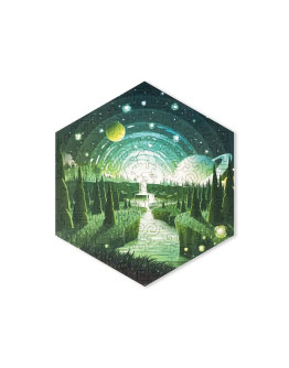 Деревянный пазл Unidragon Hexagon Вечнозеленый (23,8 x 27 см, 100 дет.)