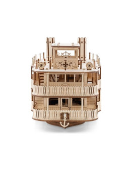 Деревянный 3D-конструктор Eco Wood Art Колесный пароход Принцесса рек