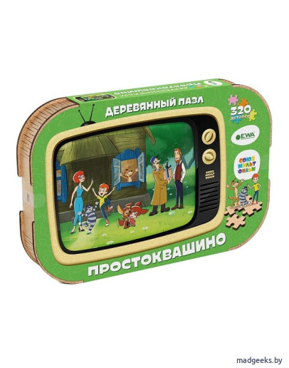 Деревянный пазл Eco Wood Art Простоквашино (40 × 29 см)
