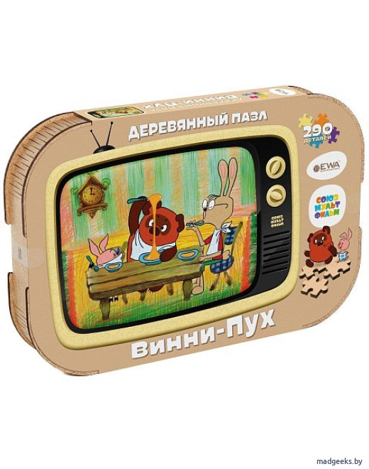 Деревянный пазл Eco Wood Art Винни-Пух (40 × 29 см)