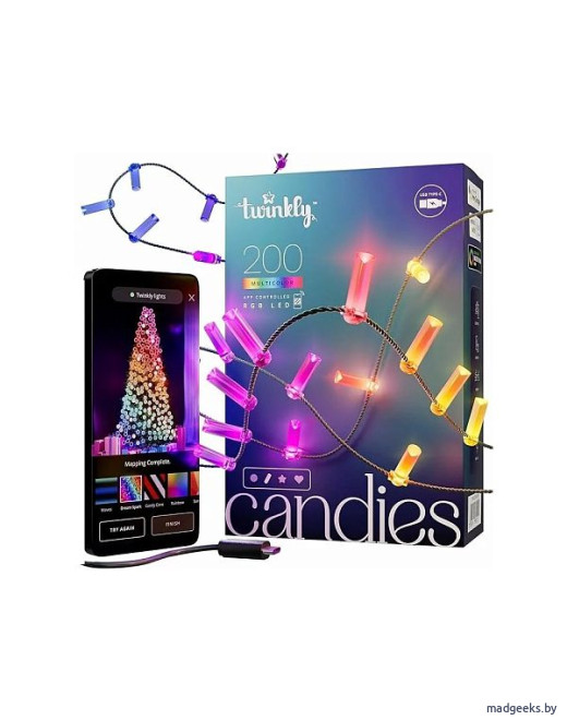 Smart-гирлянда Twinkly Candies Candles 200 шт. RGB + BT + Wi-Fi