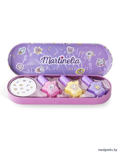 Детская косметика: Набор для ногтей в жестяной коробке Martinelia Girl Boss 12231 Набор для ногтей в жестяной коробке Martinelia Girl Boss 12231