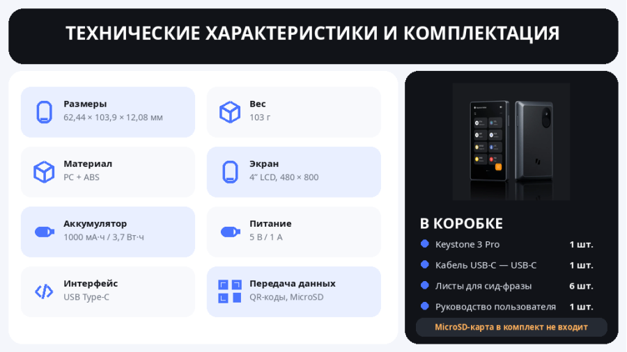 Keystone 3 Pro — технические характеристики и комплектация