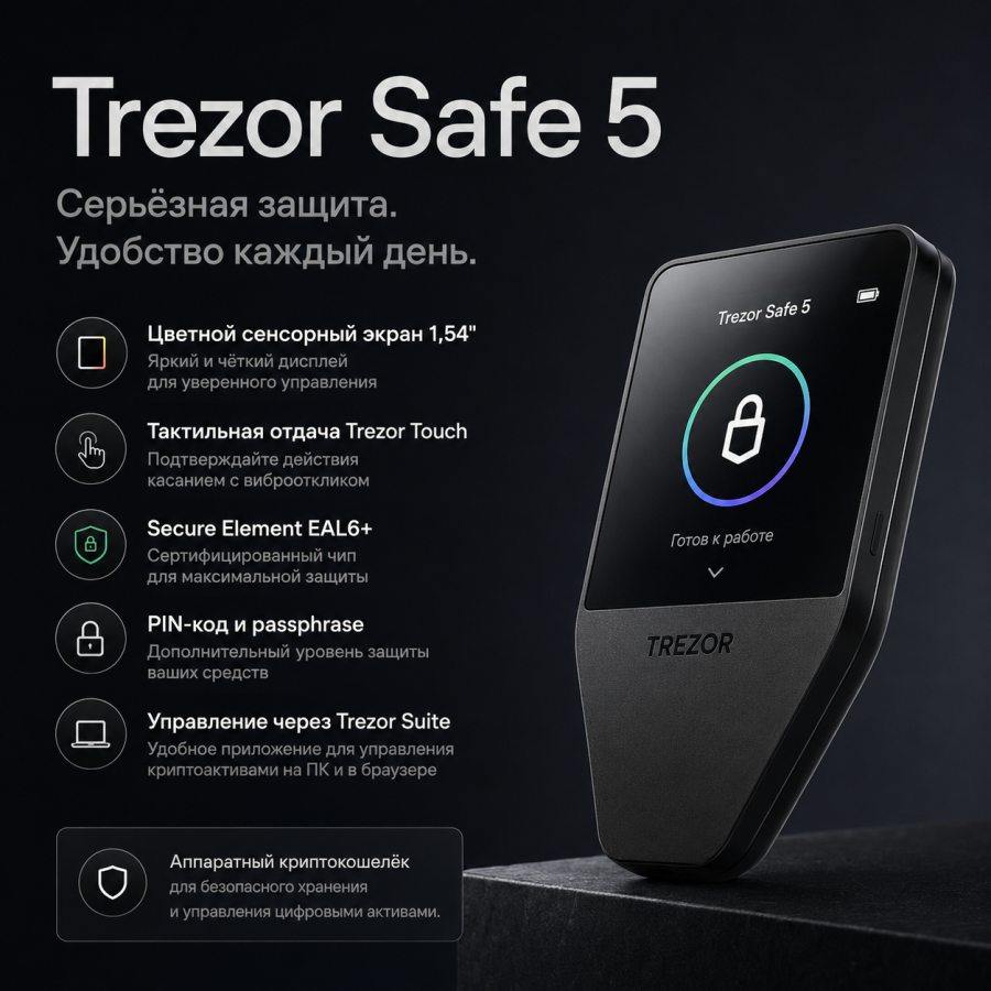 Trezor Safe 5 — основные функции и защита